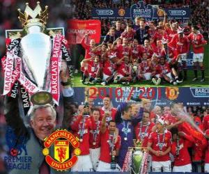 yapboz Manchester United, ingilizce futbol ligi şampiyonu. Premier League 2010-2011